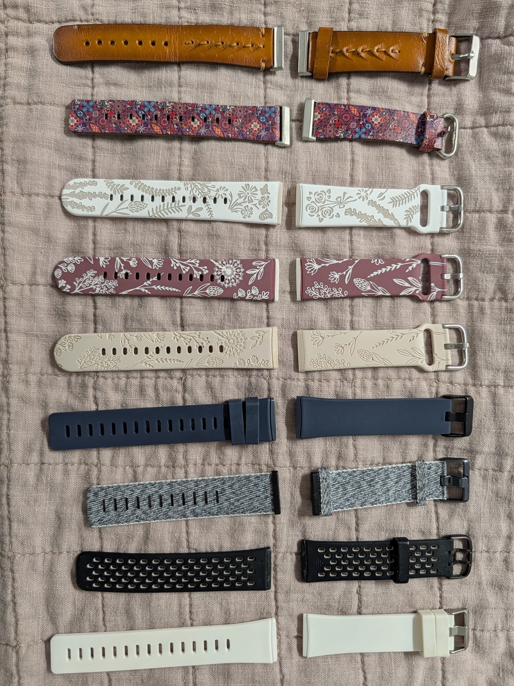 Bundle of 9 Fitbit Versa Watch Bands - New or Barely Used